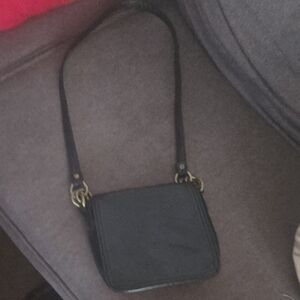 Classic Black Leather Crossbody Bag